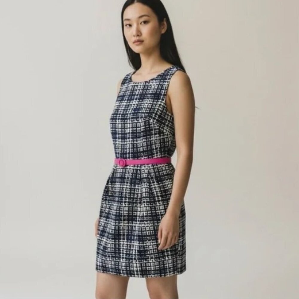 Eliza J Navy Patterned Fit & Flare - Fuscia Details - 8 - Vietnam